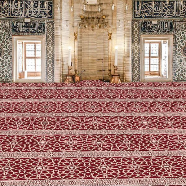 MyFloor S131 Bordeaux Mosque and Masjid Carpet