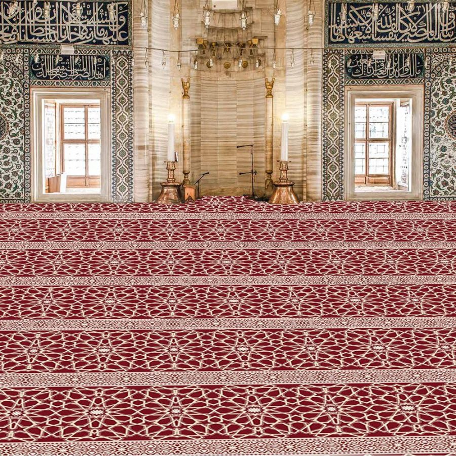 MyFloor S131 Bordeaux Mosque and Masjid Carpet - Image 2