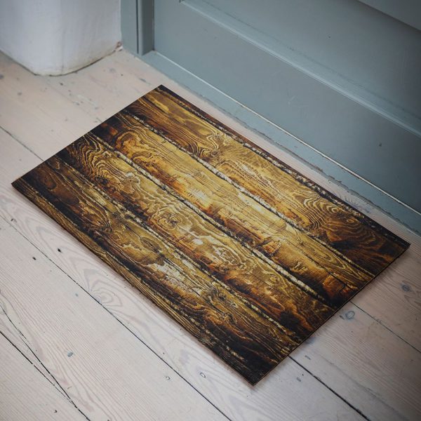 Wooden Patterned Rubber Door Front Mat