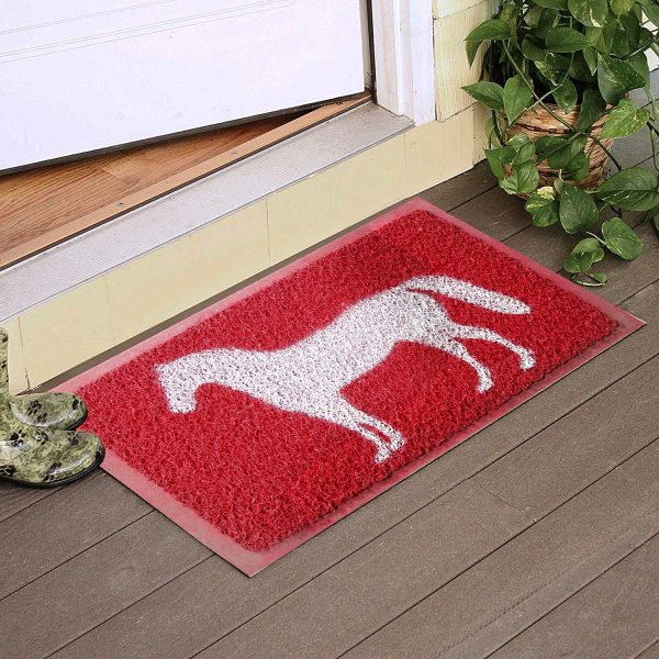 Horse Patterned Curly Door Mat