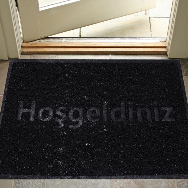 Large Size Welcome Printed Curly Door Front Mat
