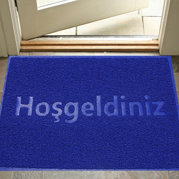 Large Size Welcome Printed Curly Door Front Mat