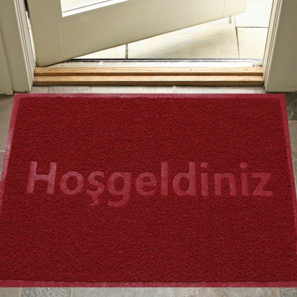 Large Size Welcome Printed Curly Door Front Mat