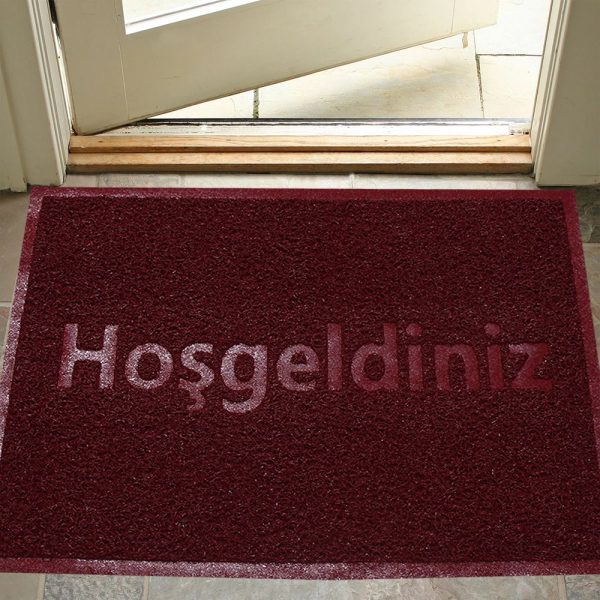 Large Size Welcome Printed Curly Door Front Mat