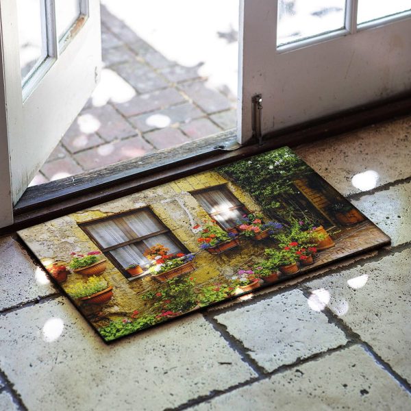 Old House Printed Rubber Door Front Mat