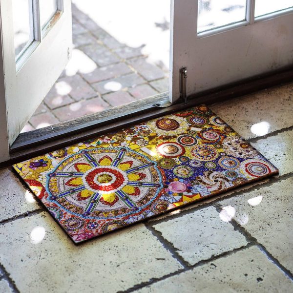 Ethnic Patterned Rubber Door Front Mat