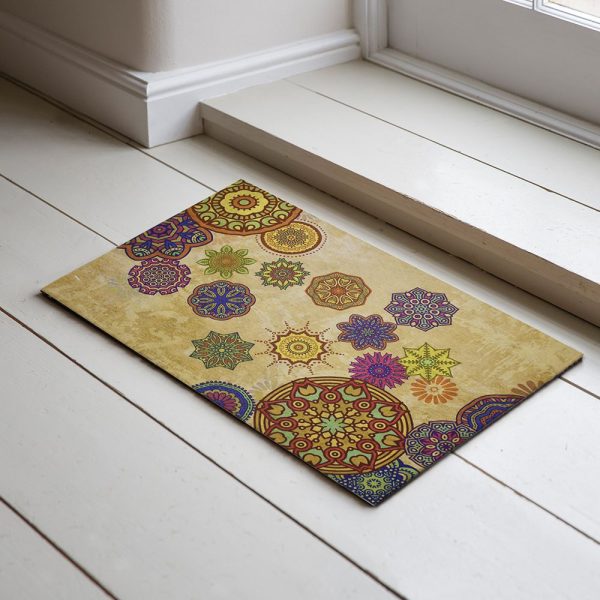Ethnic Patterned Rubber Door Front Mat