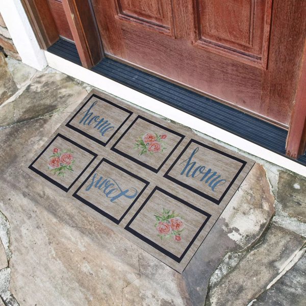 Home Sweet Home Inscription Rubber Door Mat