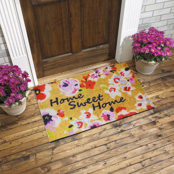 Home Sweet Home Inscription Rubber Door Mat