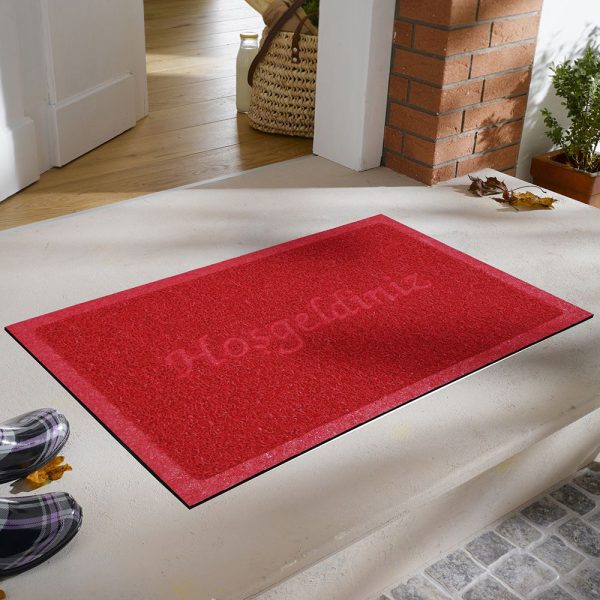 Welcome Printed Curly Door Mat
