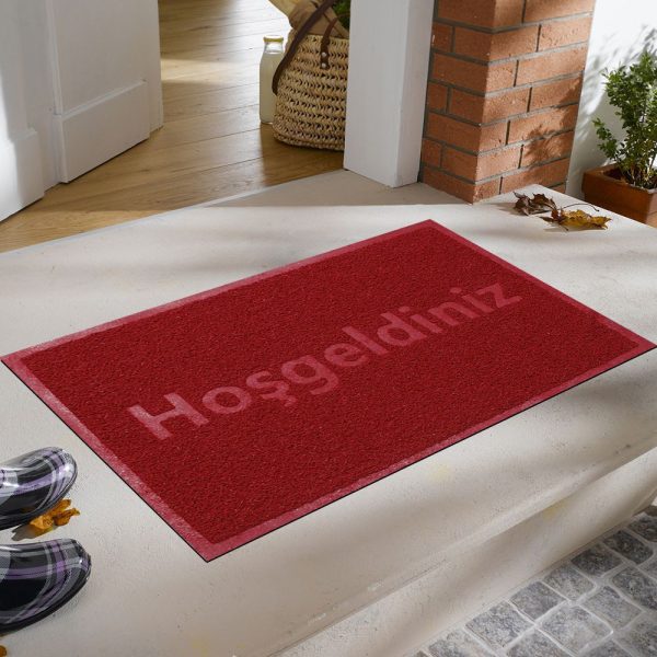 Welcome Printed Curly Door Mat