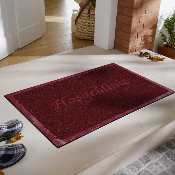 Welcome Printed Curly Door Mat