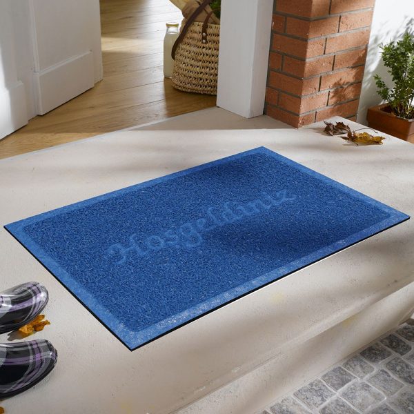 Welcome Printed Curly Door Mat