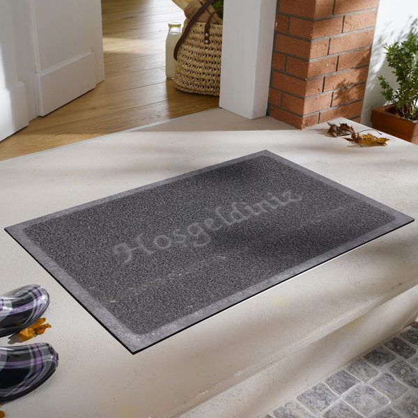 Welcome Printed Curly Door Mat