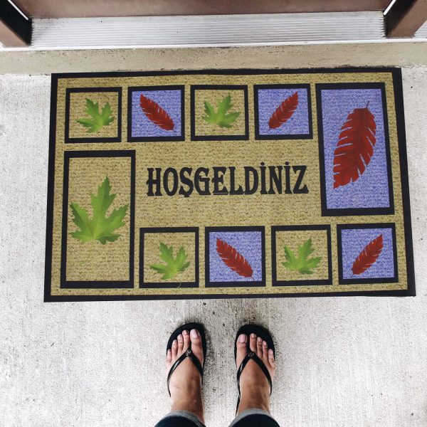 Welcome Written Patterned Rubber Door Mat