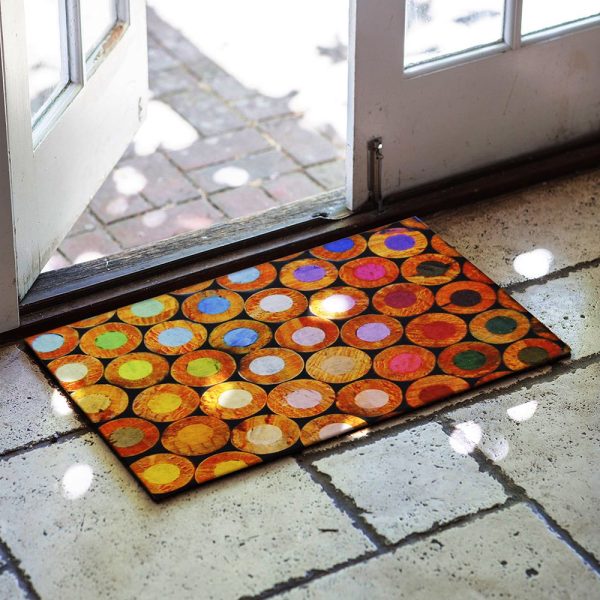 Pencil Patterned Rubber Door Front Mat