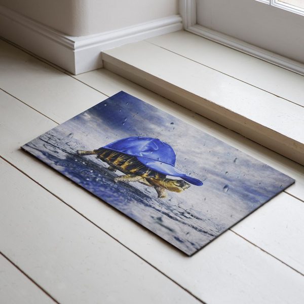 Turtle Printed Rubber Door Mat
