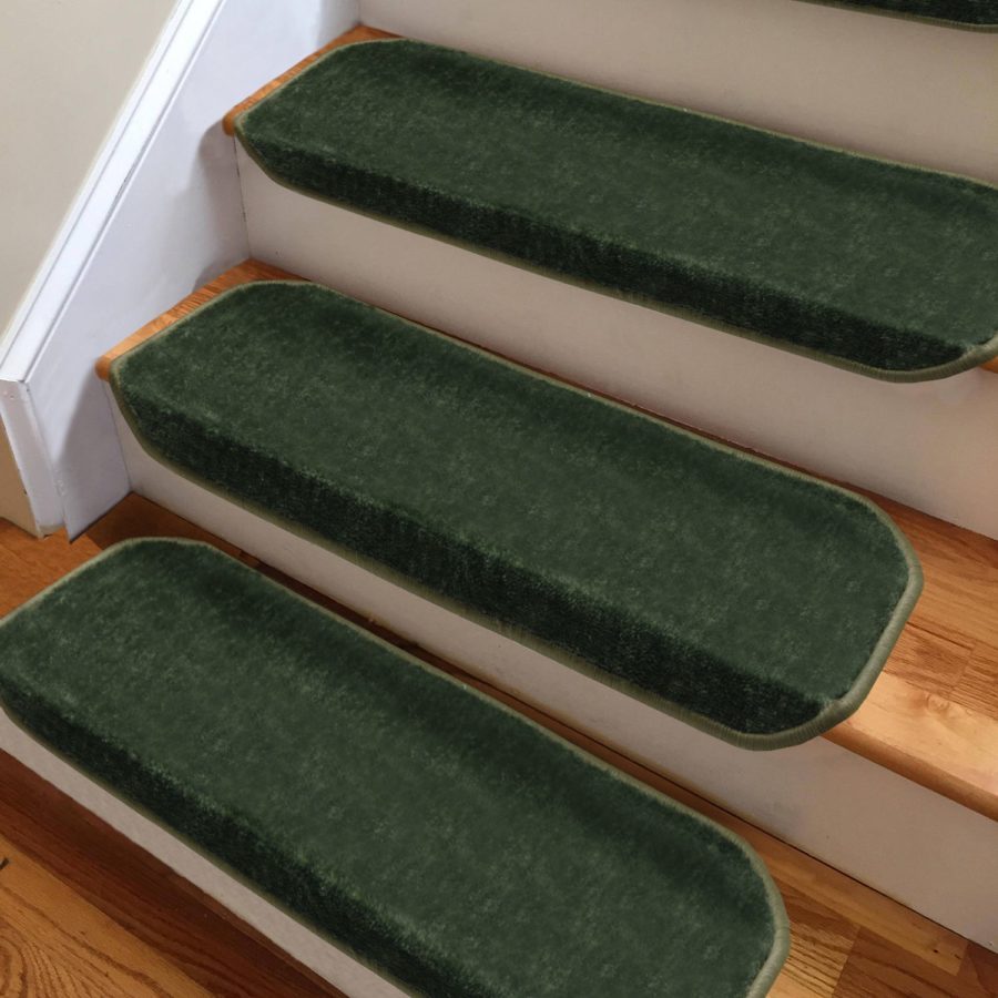 Dark Green Self Adhesive Stair Step Mat / Carpet