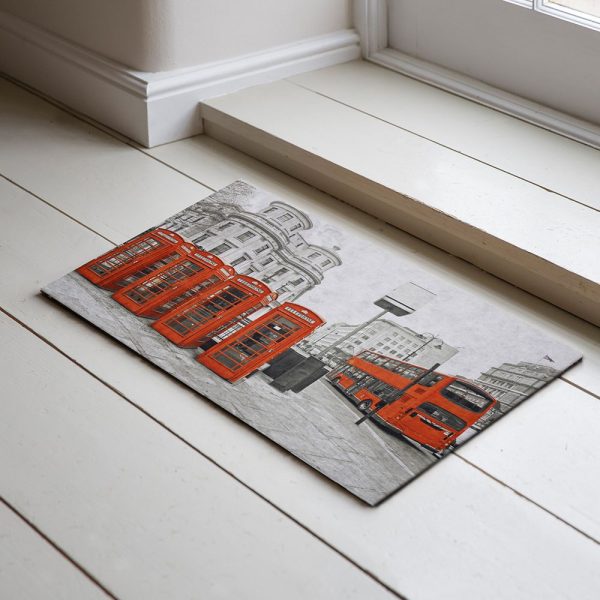 London Printed Rubber Door Front Mat
