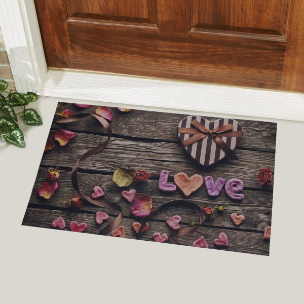 Love Written Rubber Door Front Mat