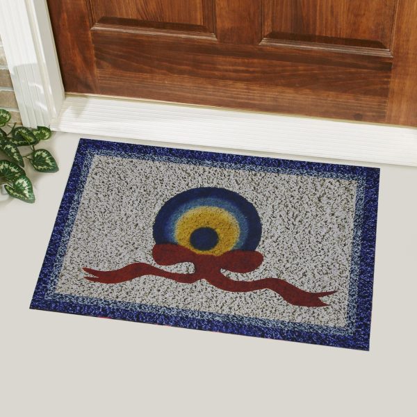 Evil Eye Bead Printed Rubber Door Front Mat