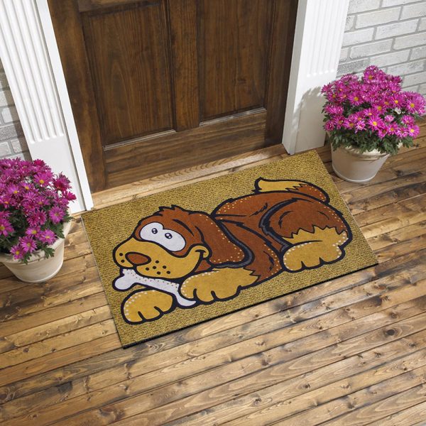 Cute Dog Patterned Rubber Door Front Mat