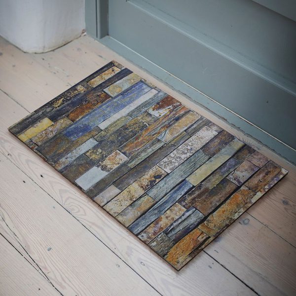 Stone Patterned Rubber Door Front Mat