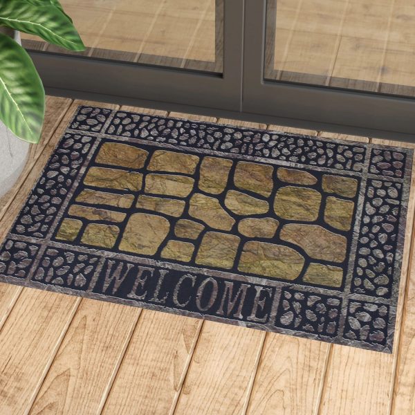 Welcome Rubber Door Front Mat