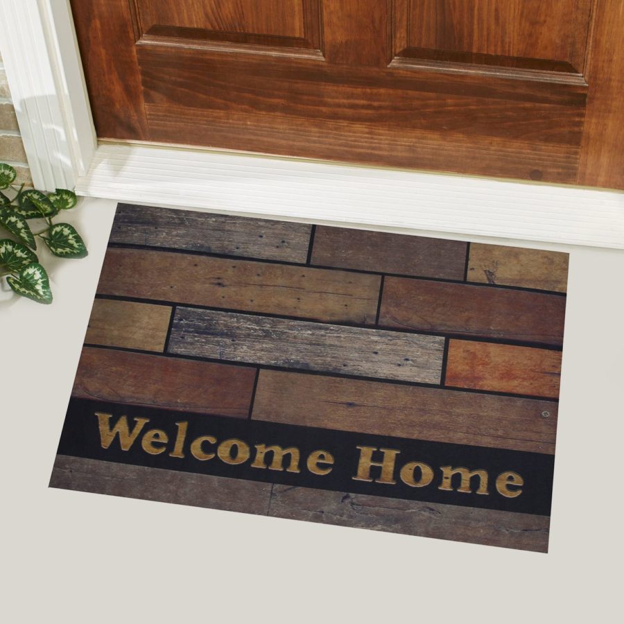 Welcome Home Inscription Rubber Door Mat