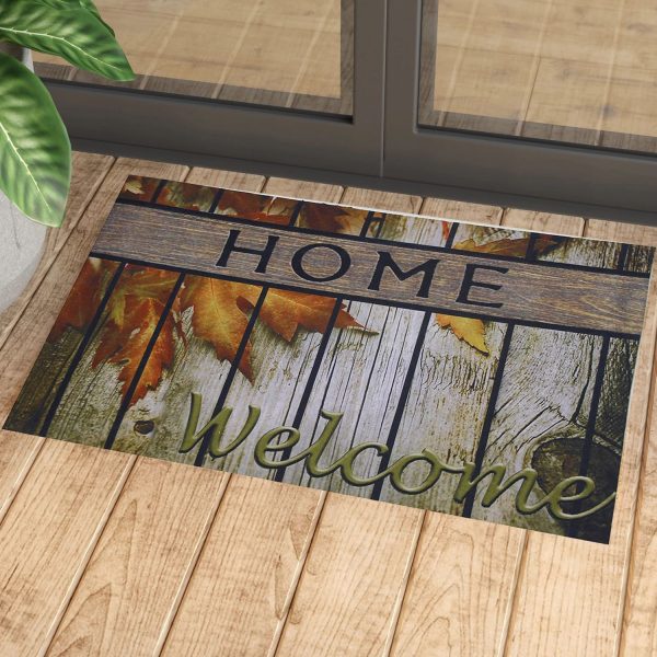 Welcome Home Inscription Rubber Door Mat