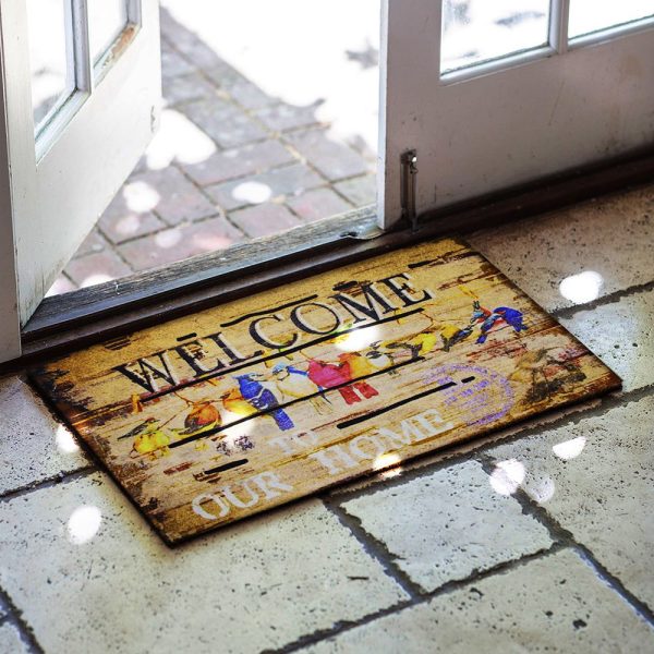 Welcome Written Rubber Door Front Mat