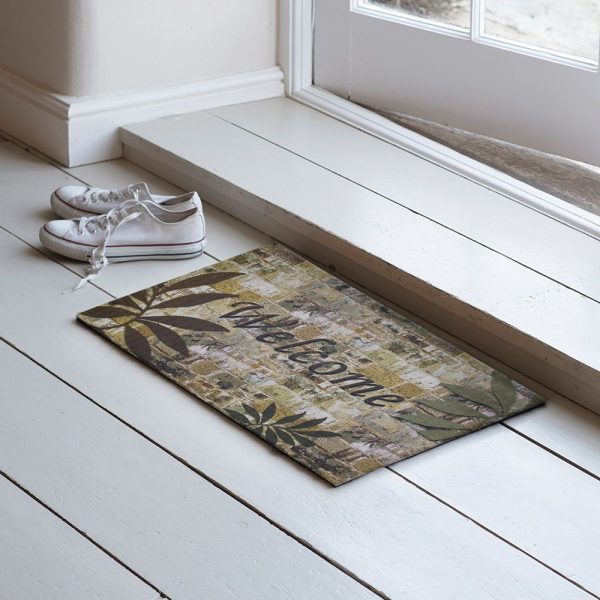 Welcome Written Rubber Door Front Mat