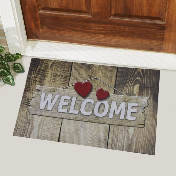 Welcome Written Rubber Door Front Mat