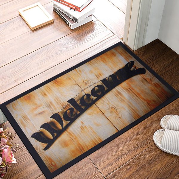 Welcome Written Rubber Door Front Mat