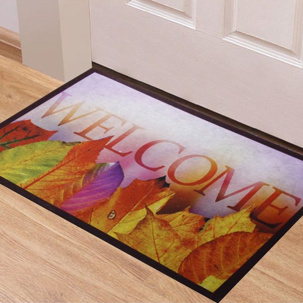 Welcome Written Rubber Door Front Mat