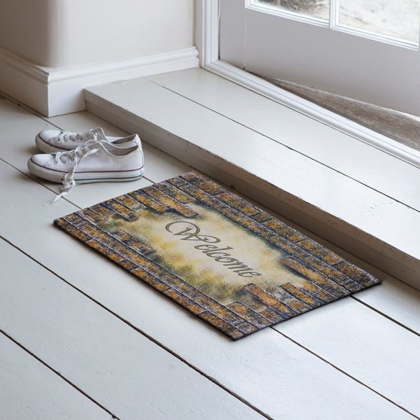 Welcome Written Rubber Door Front Mat